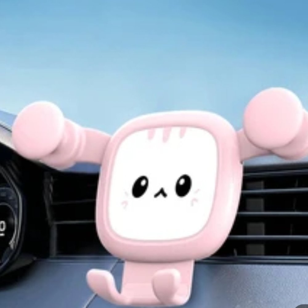 New Pink Cat Phone Holder Car, Phone Mount for 3-7 inch cartoon Phone Holder